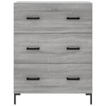 vidaXL Buffet haut Sonoma gris 69 5x34x180 cm Bois d'ingénierie