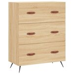 vidaXL Buffet haut Chêne sonoma 69 5x34x180 cm Bois d'ingénierie