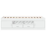 vidaXL Lit de jour avec tiroirs sans matelas blanc 90x190 cm