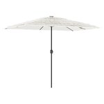 vidaXL Parasol de jardin avec mât en acier blanc 300x200x250 cm
