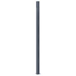 vidaXL Poteaux de clôture 3 Pièces Gris foncé 185 cm Aluminium