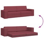vidaXL Canapé Lit 2-en-1 Rouge Vin 245x150x60.5 cm Tissu