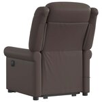 vidaXL Fauteuil de massage inclinable marron brillant similicuir