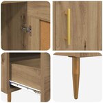 vidaXL Haut Armoire avec tiroir Chêne artisanal 69 5 x 31 x 115 cm