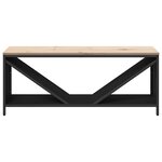 vidaXL Étagère à bois de chauffage avec plateau en bois noir