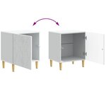 vidaXL Table de chevet 2 Pièces Blanc 43 x 34 5 x 50 cm Bois d'ingénierie