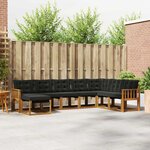 vidaXL Ensemble de canapés d'extérieur 8 pc Naturel et Noir