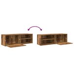 vidaXL Meuble TV vieux bois 120x34x37 cm bois d'ingénierie