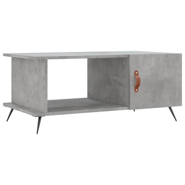 vidaXL Table basse gris béton 90x50x40 cm bois d'ingénierie