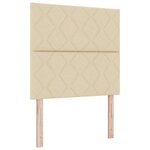 Lit vidaXL Crème 90x200 cm en tissu