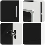 vidaXL Cabinet en Bois Noir 88 5 x 30 5 x 73 cm Bois d'ingénierie