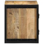 vidaXL Table de chevet 40x35x40 cm bois massif de manguier brut