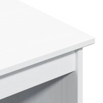 vidaXL Ensemble bureau et cabinet roulant MOSS 2 pc Blanc