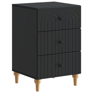 vidaXL Cabinet de chevet Noir 43 x 41 x 66 5 cm Bois d'ingénierie