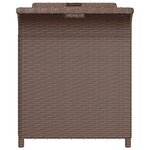 vidaXL Banc de jardin avec coussin marron 116x46x57 cm résine tressée
