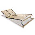 vidaXL Sommier à lattes sans matelas avec 28 lattes 7 zones 80x200 cm