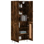 vidaXL Buffet haut Chêne fumé 69 5x34x180 cm Bois d'ingénierie