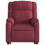 vidaXL Fauteuil inclinable électrique rouge bordeaux tissu