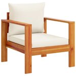 vidaXL Salon de jardin avec coussins 6 Pièces bois d'acacia solide