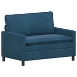 vidaXL Canapé Bleu 126 x 81 x 87 5 cm Velours