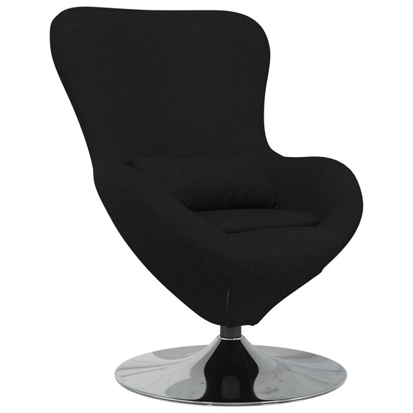 Chaise Œuf vidaXL Tissu Noir