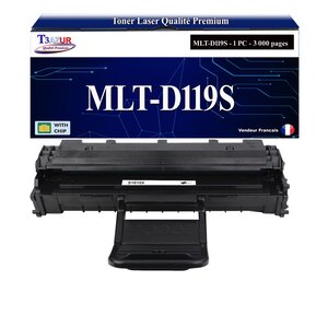 T3AZUR - Toner compatible avec Samsung MLTD119S D119S pour Samsung ML1610 ML1615 ML1620 ML1625 ML2010 ML2010L ML2010P ML2010PR ML2010R ML2015