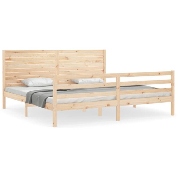 vidaXL Cadre de lit sans matelas 200x200 cm bois massif