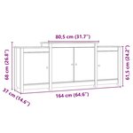 vidaXL Buffet Marron miel 164x37x68 cm Bois massif de pin