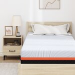vidaXL Matelas Blanc  Gris 90 x 190 cm Mousse