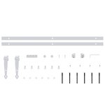 vidaXL Kit mini de porte d'armoire coulissante Acier au carbone 152 cm