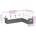 vidaXL Salon de jardin avec coussins 6 Pièces beige résine tressée