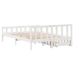 vidaXL Cadre de lit sans matelas blanc 160x200 cm bois de pin massif
