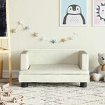 vidaXL Canapé pour enfants crème 60x40x30 cm velours