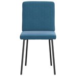 vidaXL Chaises à manger lot de 2 Bleu Velours