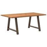 vidaXL Table à manger marron clair bois de chêne massif rectangulaire