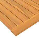 vidaXL Tapis de bain Uni Marron 100 x 55 cm bois