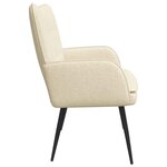 vidaXL Sofa 2 places Crème 115 x 61 x 87 cm Tissu