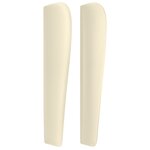 vidaXL Tête de lit avec oreilles Crème 93x23x118/128 cm Similicuir