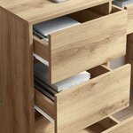 vidaXL Bureau chêne artisanal 90 x 37 5 x 75 cm Bois d'ingénierie