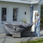 Madison Housse de meubles d'extérieur Rond 200 cm Gris