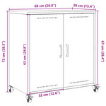 vidaXL Buffet noir 68x39x72 cm acier
