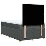 vidaXL Sommier à lattes de lit avec matelas Gris foncé 120x200cm Tissu