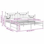 vidaXL Cadre de lit jumeau avec lit gigogne Noir 100x200 cm Acier