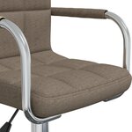 vidaXL Chaise pivotante de salle à manger Taupe Tissu