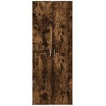 vidaXL Buffet haut chêne fumé 70x35x180 cm bois d'ingénierie