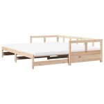 vidaXL Lit de jour et lit gigogne et matelas 90x200 cm bois pin massif
