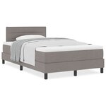 vidaXL Lit Box Spring avec Matelas Taupe 120x190 cm Tissu