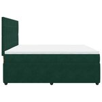 vidaXL Sommier à lattes de lit et matelas Vert foncé 200x200cm Velours