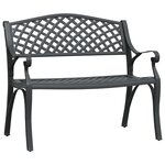 vidaXL Banc de jardin 102 cm Aluminium coulé Noir