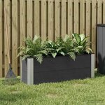 vidaXL Jardinière surélevée Noir 100 x 30 x 36 cm WPC et Aluminium
